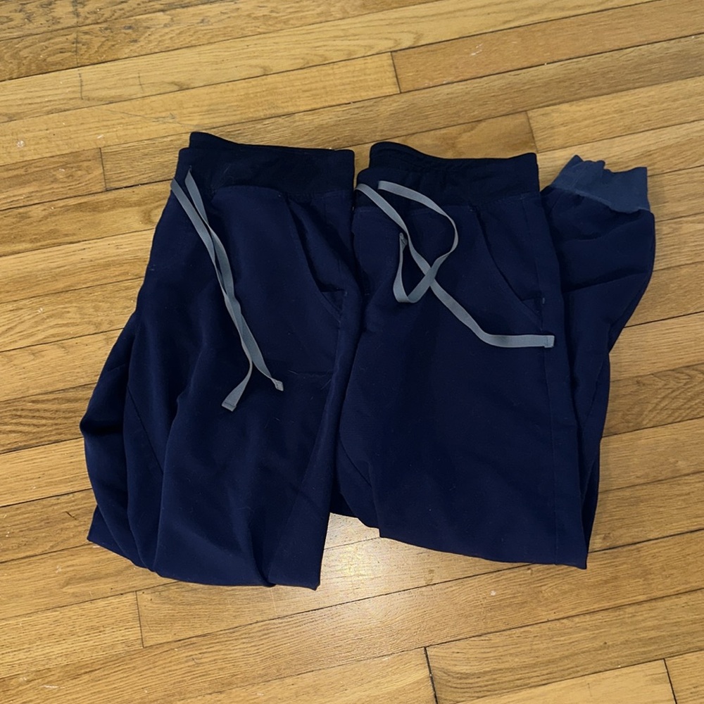 Figs Zamora navy blue scrub pants medium- bundle of two
